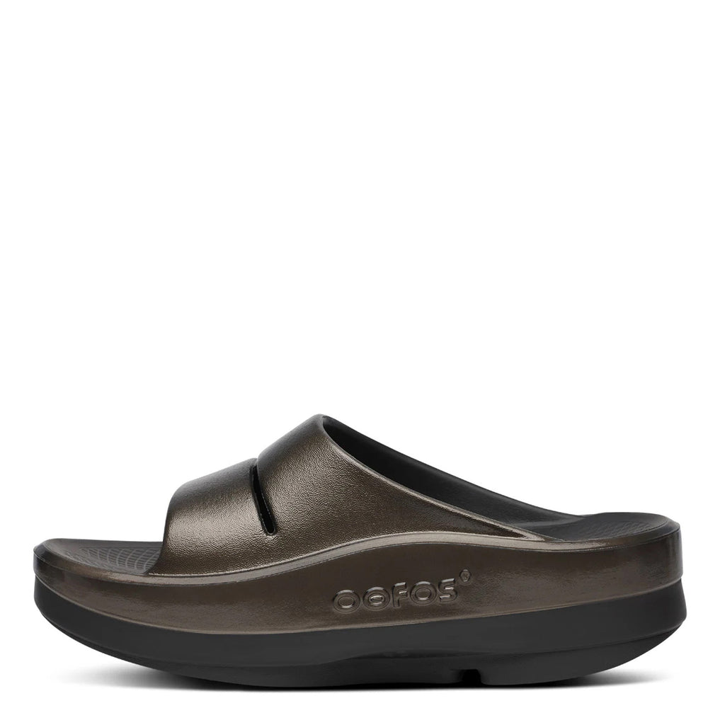 Women's Oofos OOmega OOahh Luxe Sandal TITANIUM 1111-TITANIUM