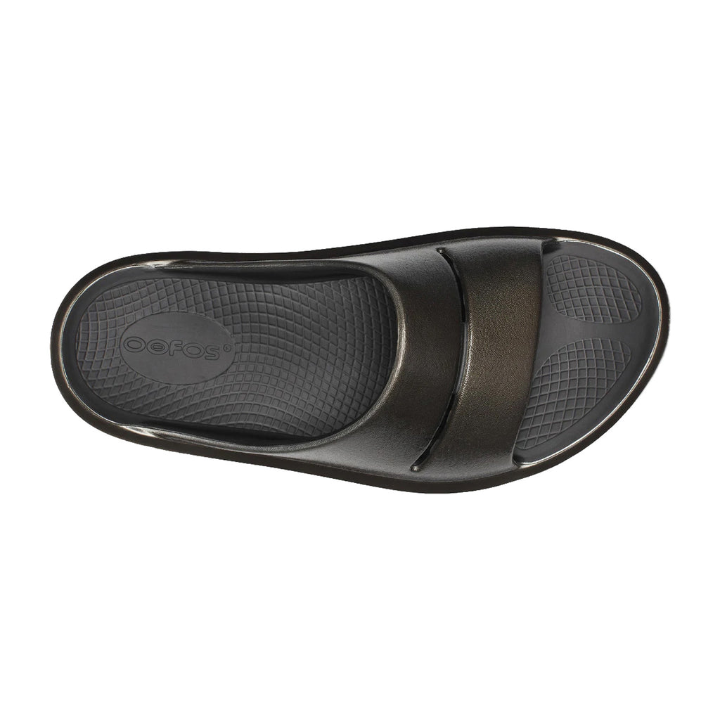 Women's Oofos OOmega OOahh Luxe Sandal TITANIUM 1111-TITANIUM