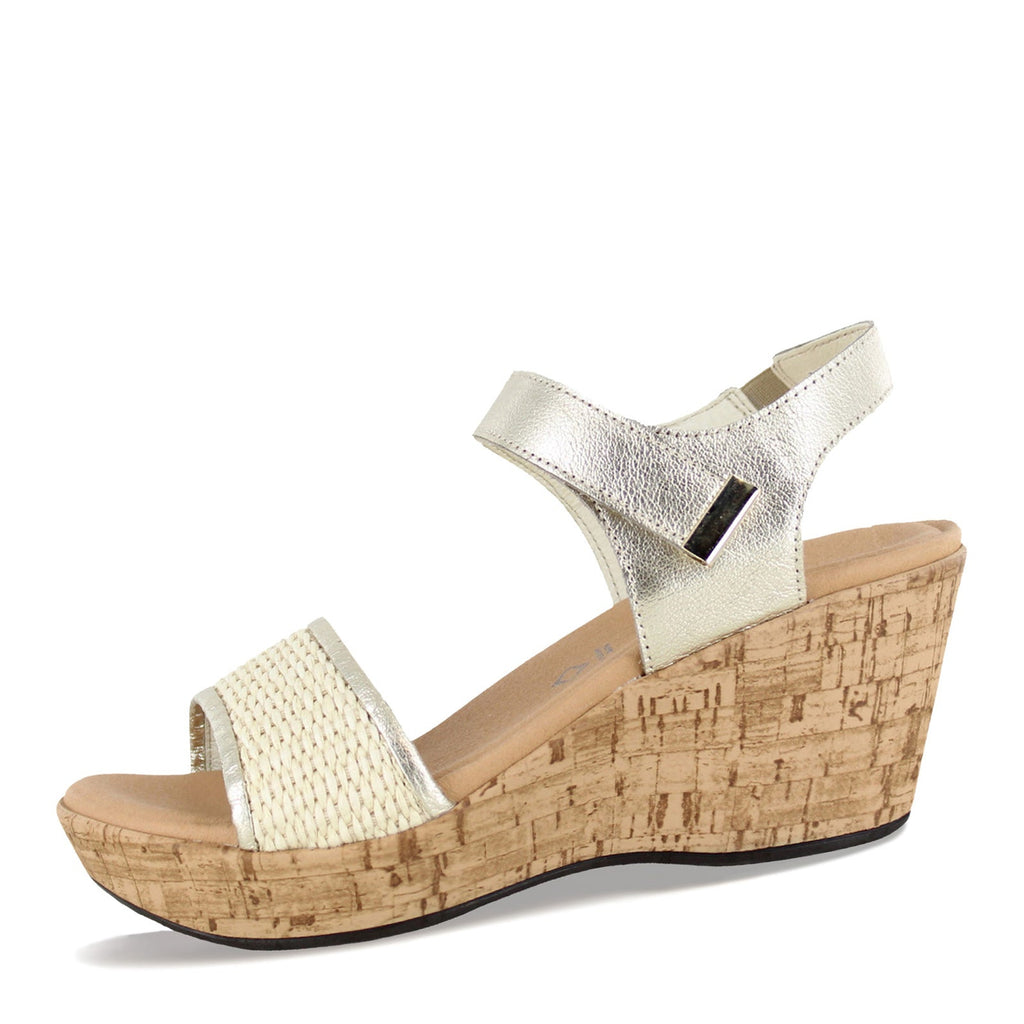 Women's Naot Summer Sandal GOLD / BEIGE RAFFIA 112117-YBH