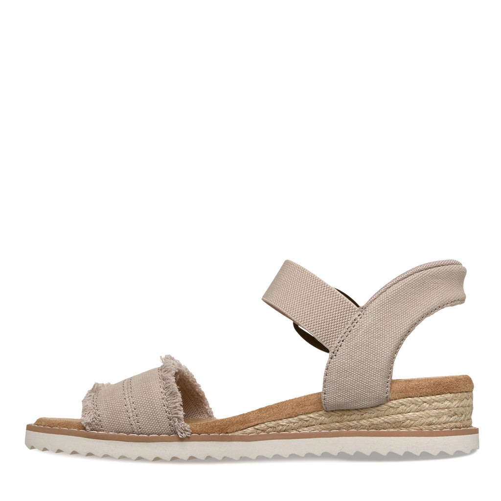 Women's Skechers Slip-ins: BOBS Desert Kiss - Frayed Fun Sandal TAUPE 114419-TPE