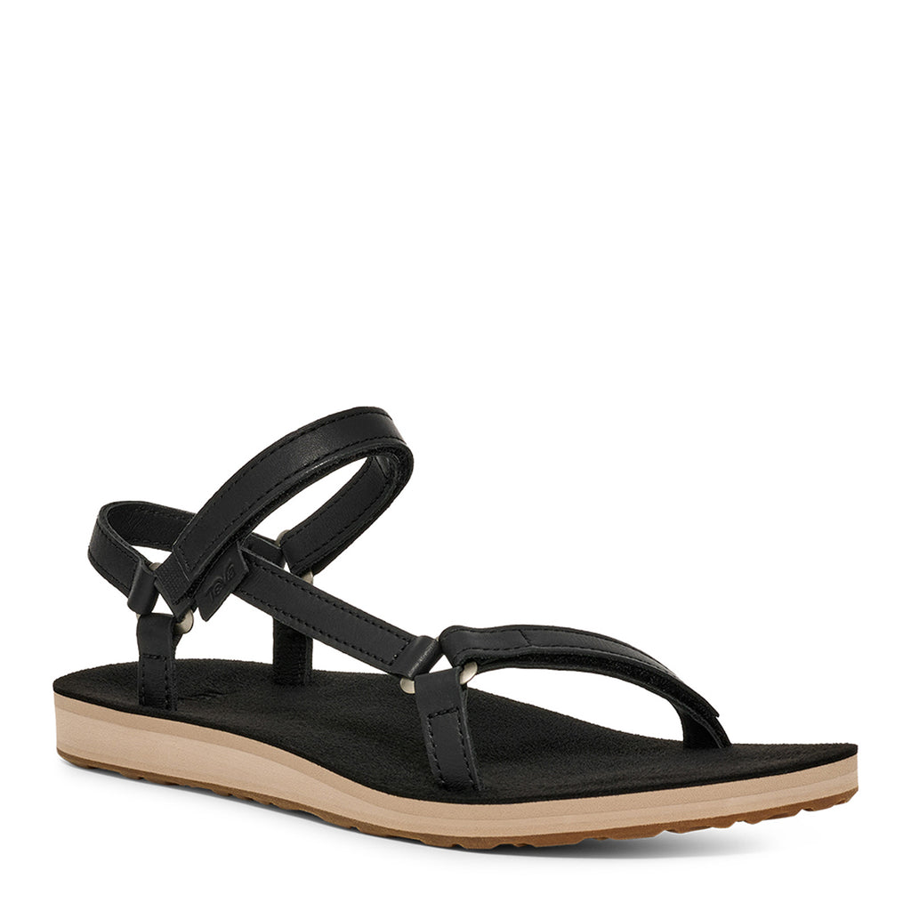 Women's Teva Universal Slim Leather Sandal Black 1151031-BLTN