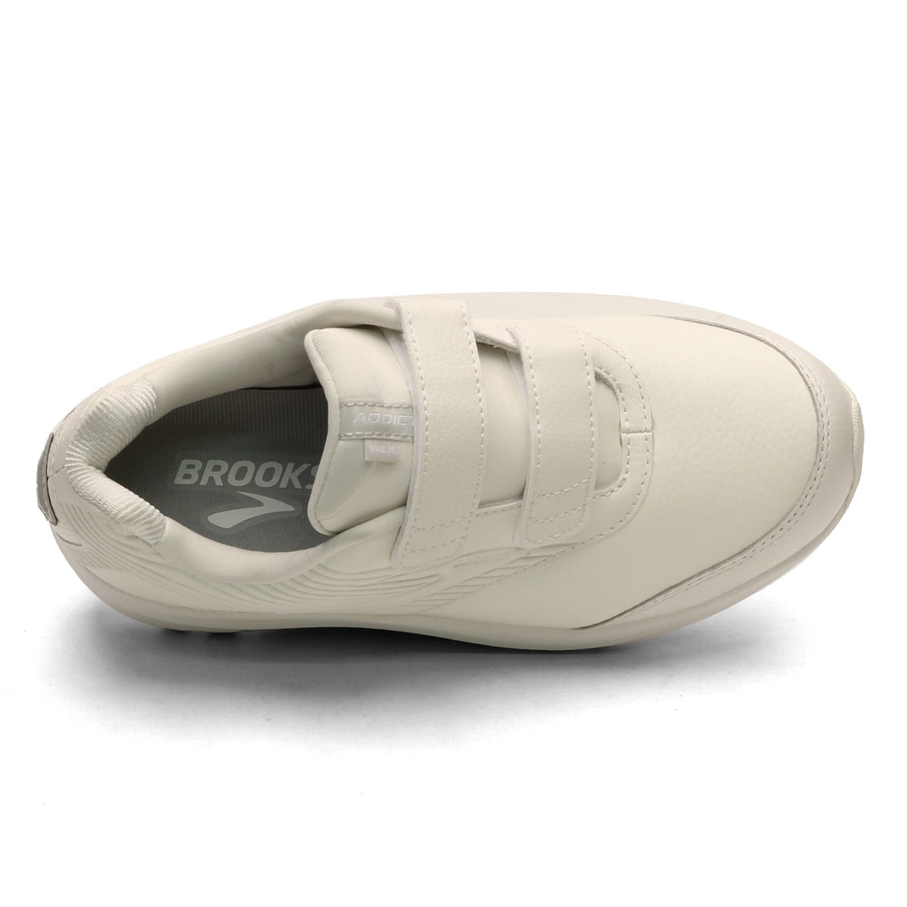 Women's Brooks Addiction Walker V-Strap 2 Walking Shoe WHITE 120309 1B 142