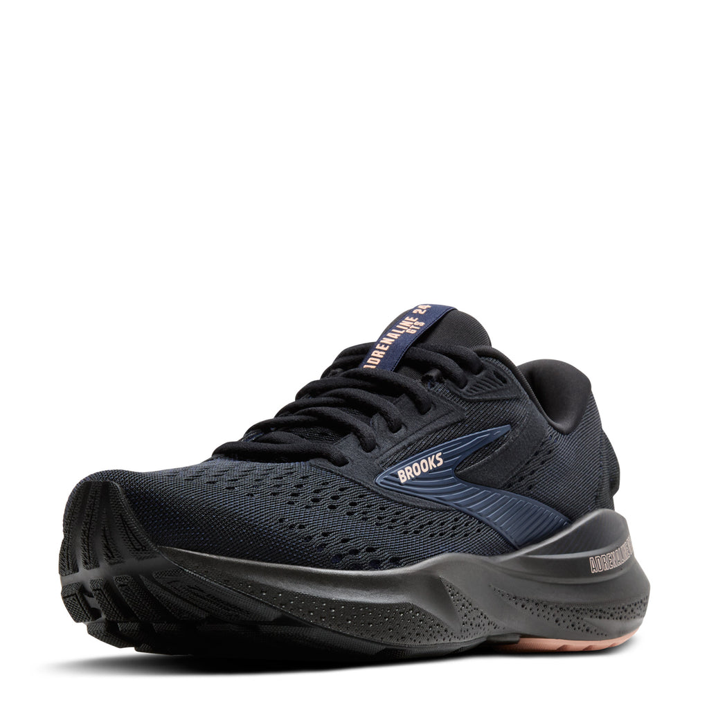 Women's Brooks Adrenaline GTS 24 Running Shoe BLACK/PEACOAT/PEACH 120426 1B 012