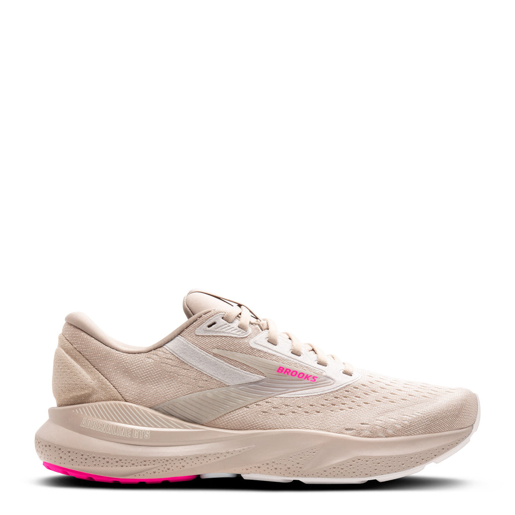 Women's Brooks Adrenaline GTS 24 Running Shoe CHATEAU GREY/COCONUT/PINK 120426 1B 159