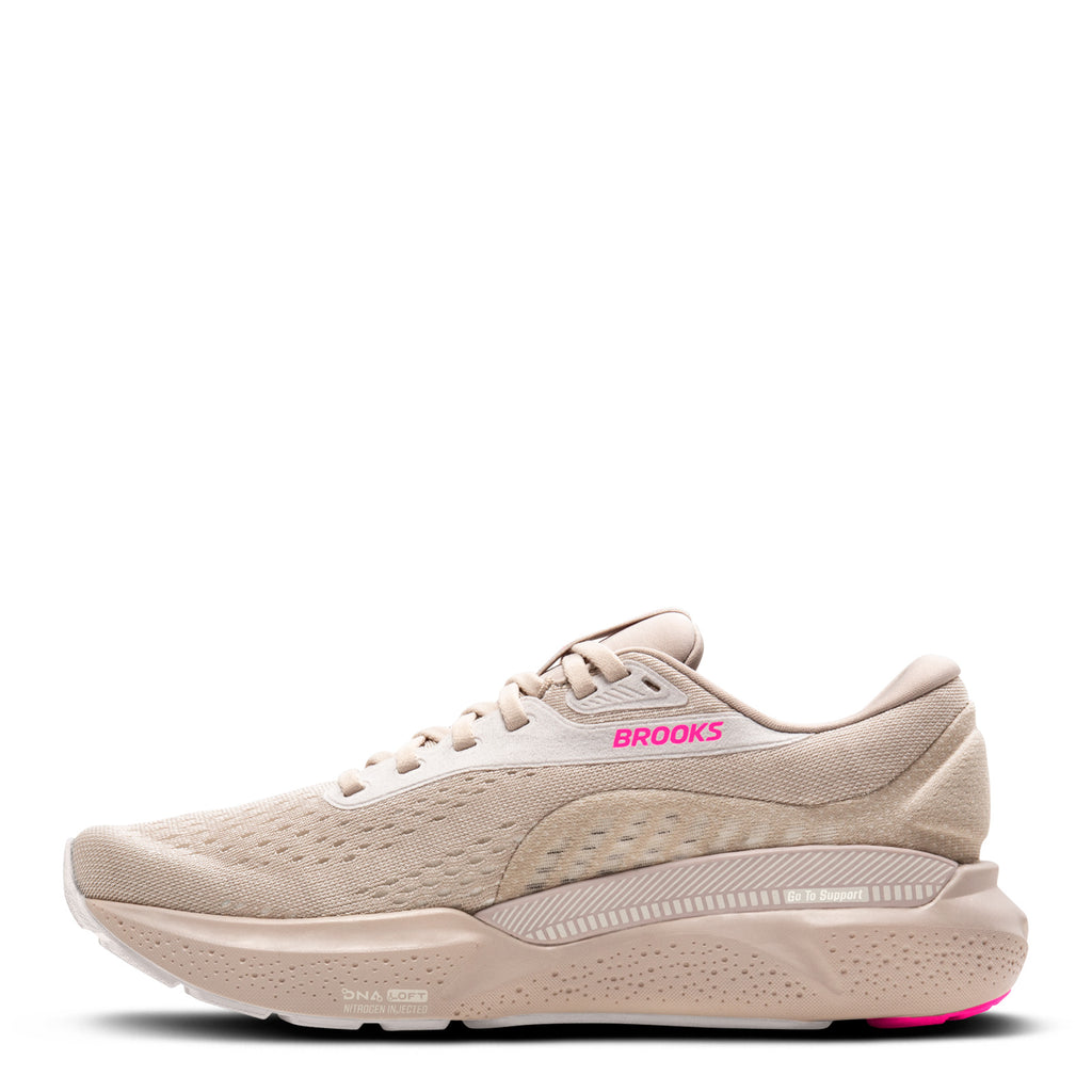 Women's Brooks Adrenaline GTS 24 Running Shoe CHATEAU GREY/COCONUT/PINK 120426 1B 159