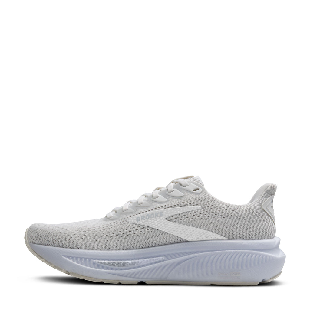Women's Brooks Ghost 17 Running Shoe WHITE/WHITE/GREY 120431 1B 151