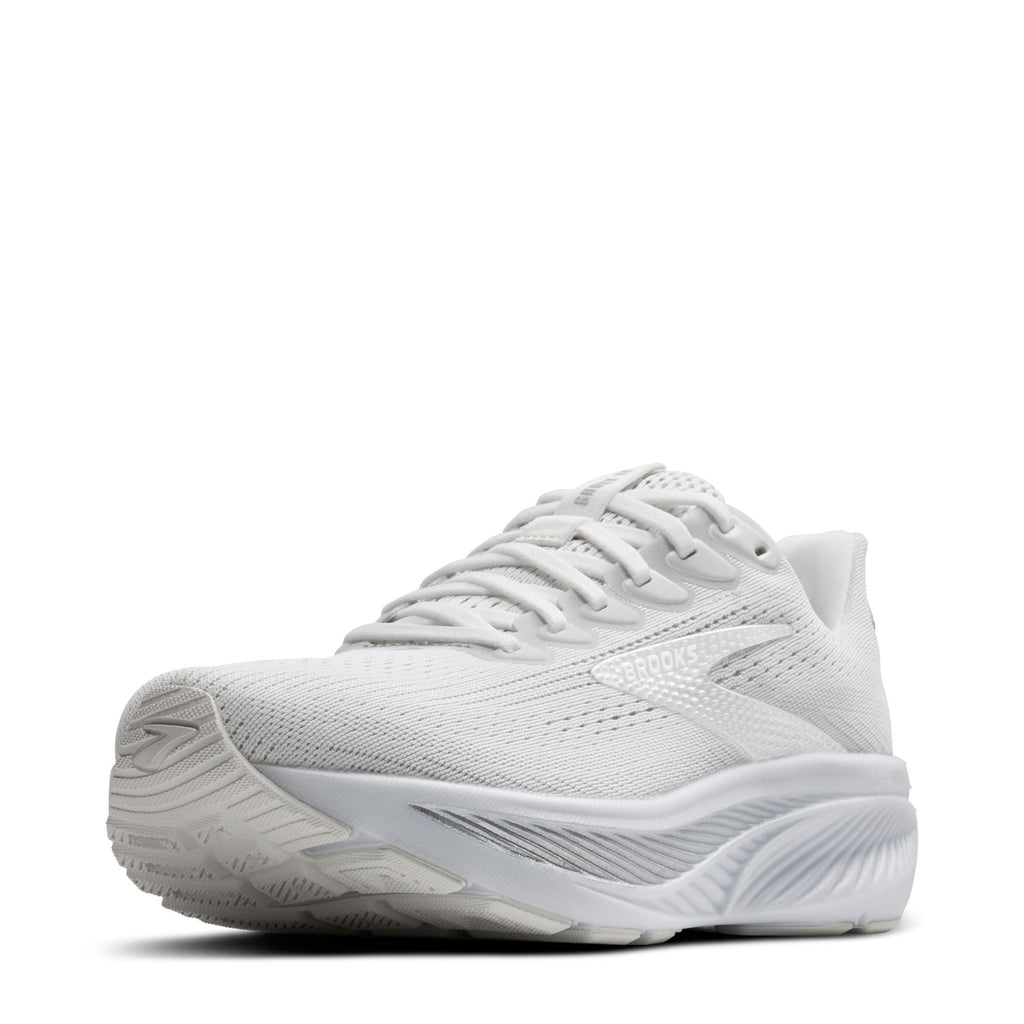 Women's Brooks Ghost 17 Running Shoe WHITE/WHITE/GREY 120431 1B 151