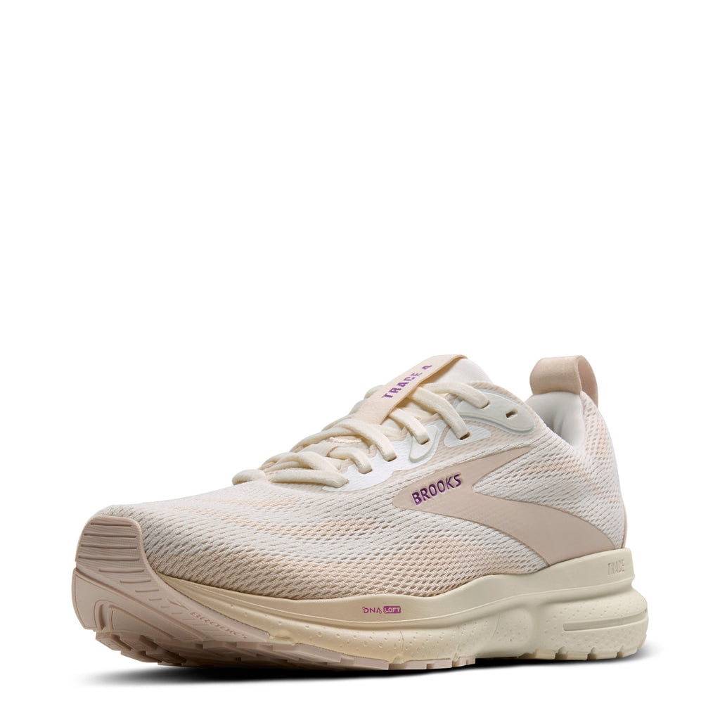 Women's Brooks Trace 4 Running Shoe COCONUT MILK / ALMOND 120441 1B 111