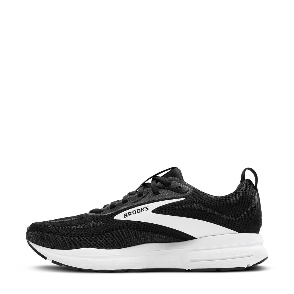 Women's Brooks Trace 4 Running Shoe - Wide Width BLACK GRAY WHITE 120441 1D 090