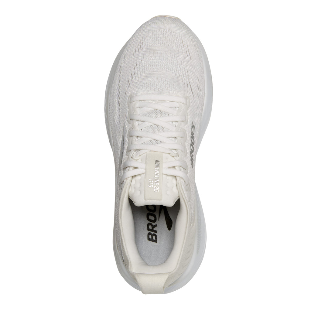 Women's Brooks Adrenaline GTS 25 Running Shoe WHITE/WHITE/SILVER 120443 1B 127