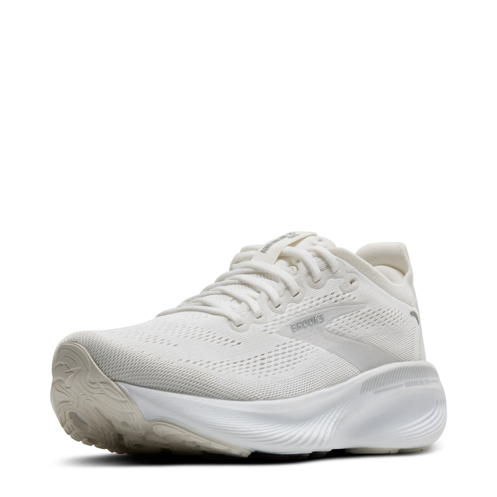 Women's Brooks Adrenaline GTS 25 Running Shoe - Wide Width WHITE/WHITE/SILVER 120443 1D 127