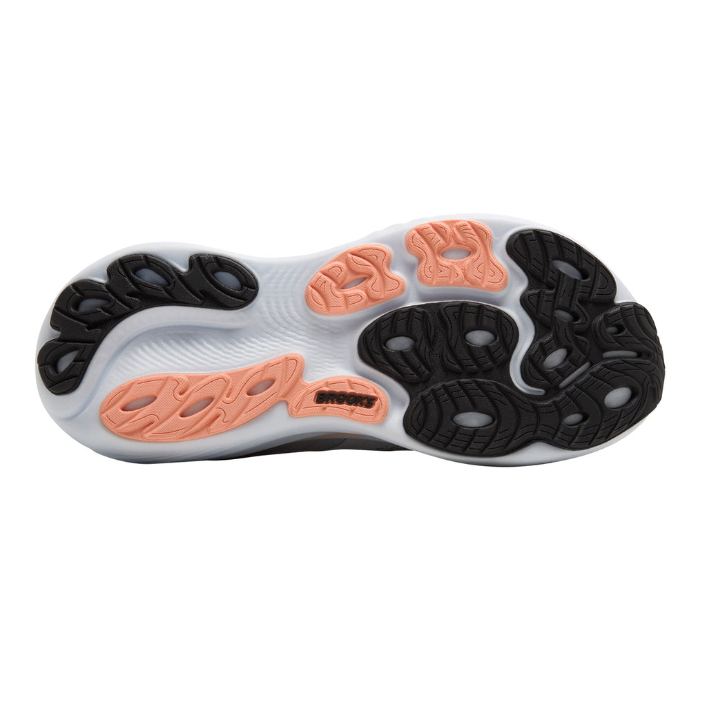 Women's Brooks Adrenaline GTS 25 Running Shoe - Narrow Width GREY/BLACKENED PEARL/CORAL 120443 2A 032