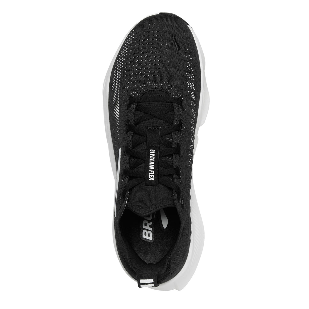 Women's Brooks Glycerin Flex Running Shoe BLACK  WHITE 120467 1B 087
