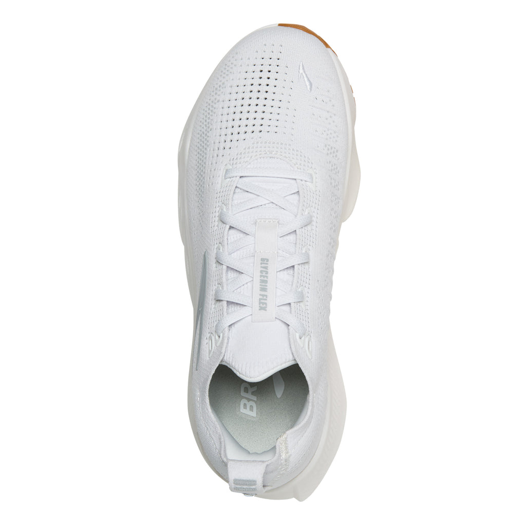 Women's Brooks Glycerin Flex Running Shoe WHITE / BLACK 120467 1B 187