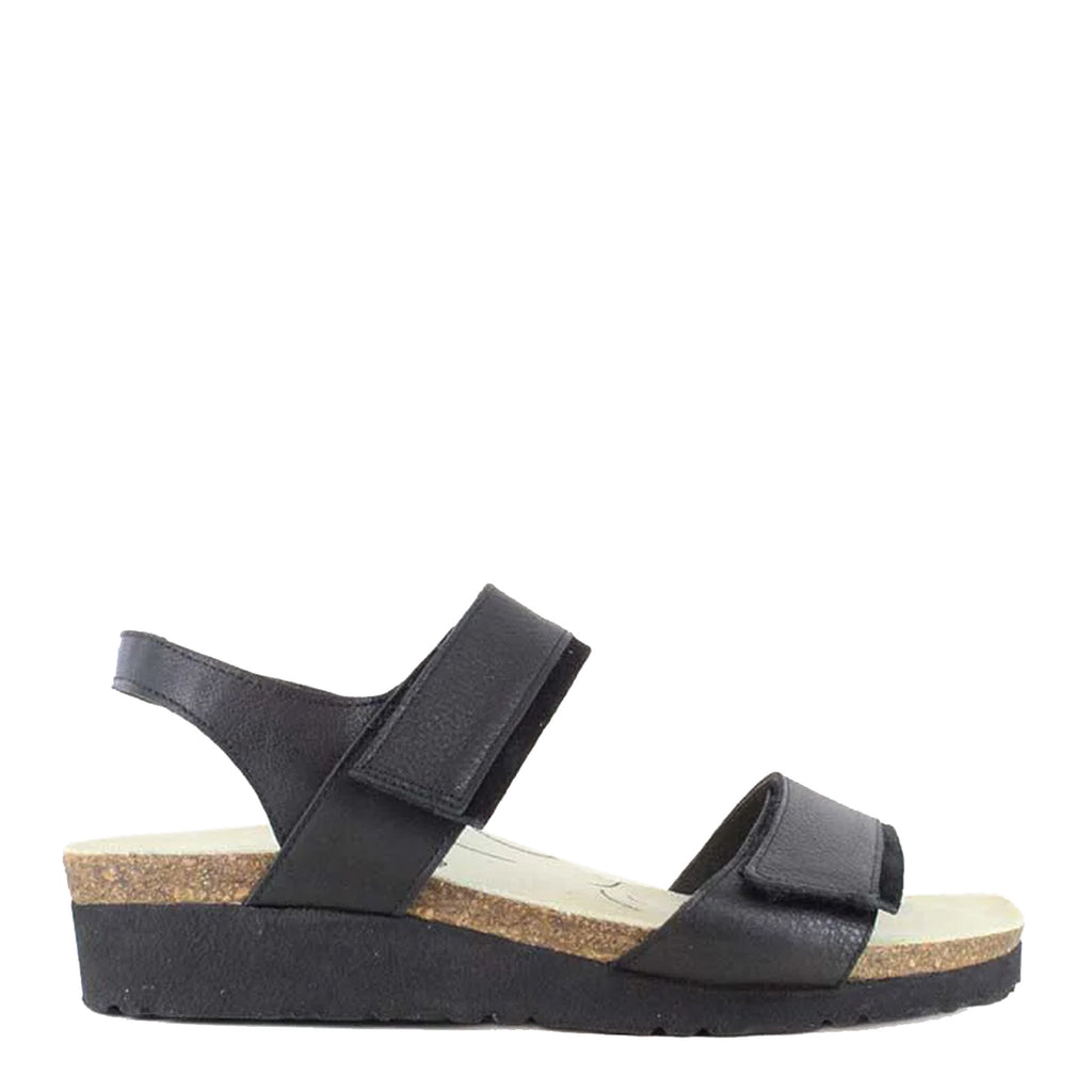 Women's Naot Aisha Arch Pro Sandal - Wide Width BLACK LEATHER 125103-NKL