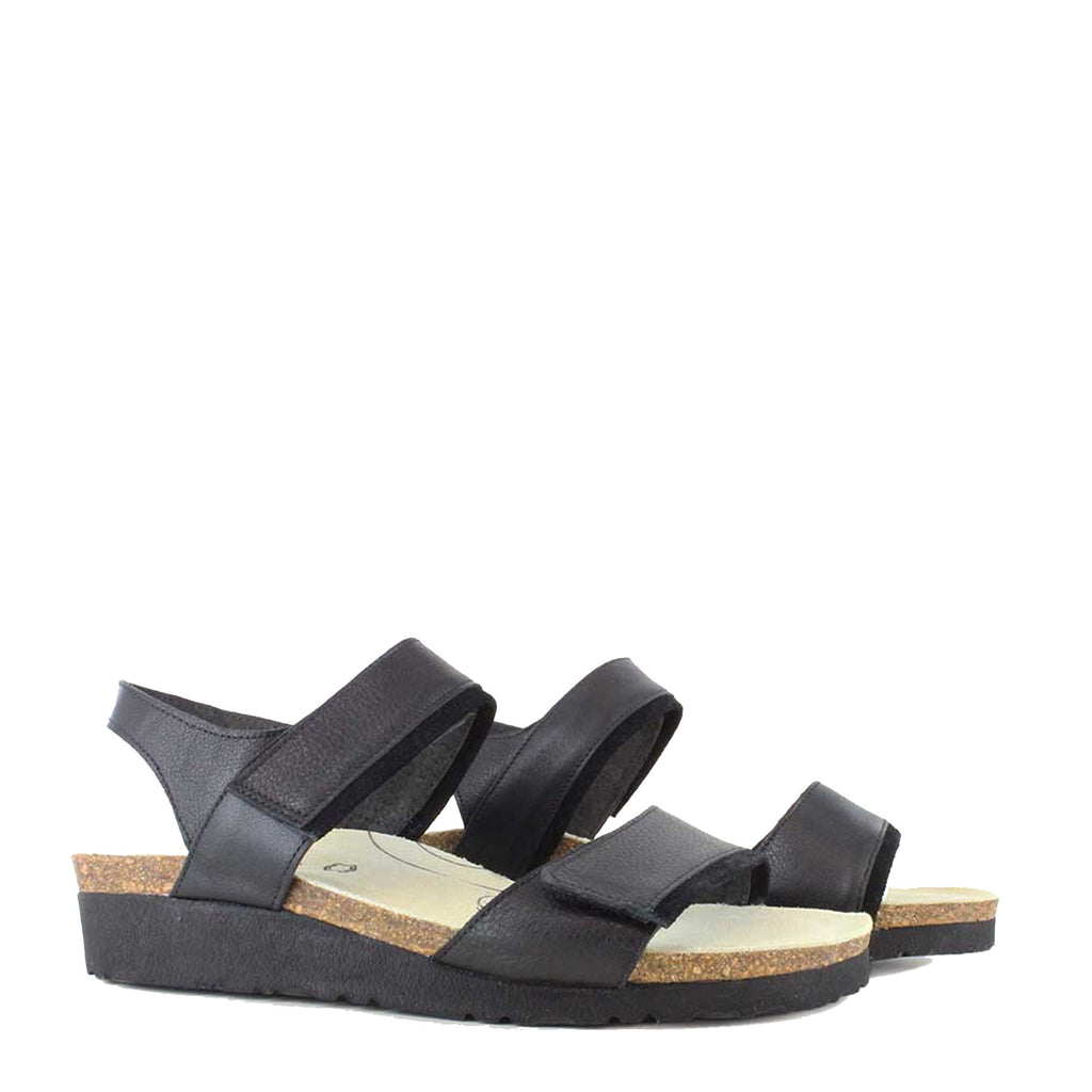 Women's Naot Aisha Arch Pro Sandal - Wide Width BLACK LEATHER 125103-NKL