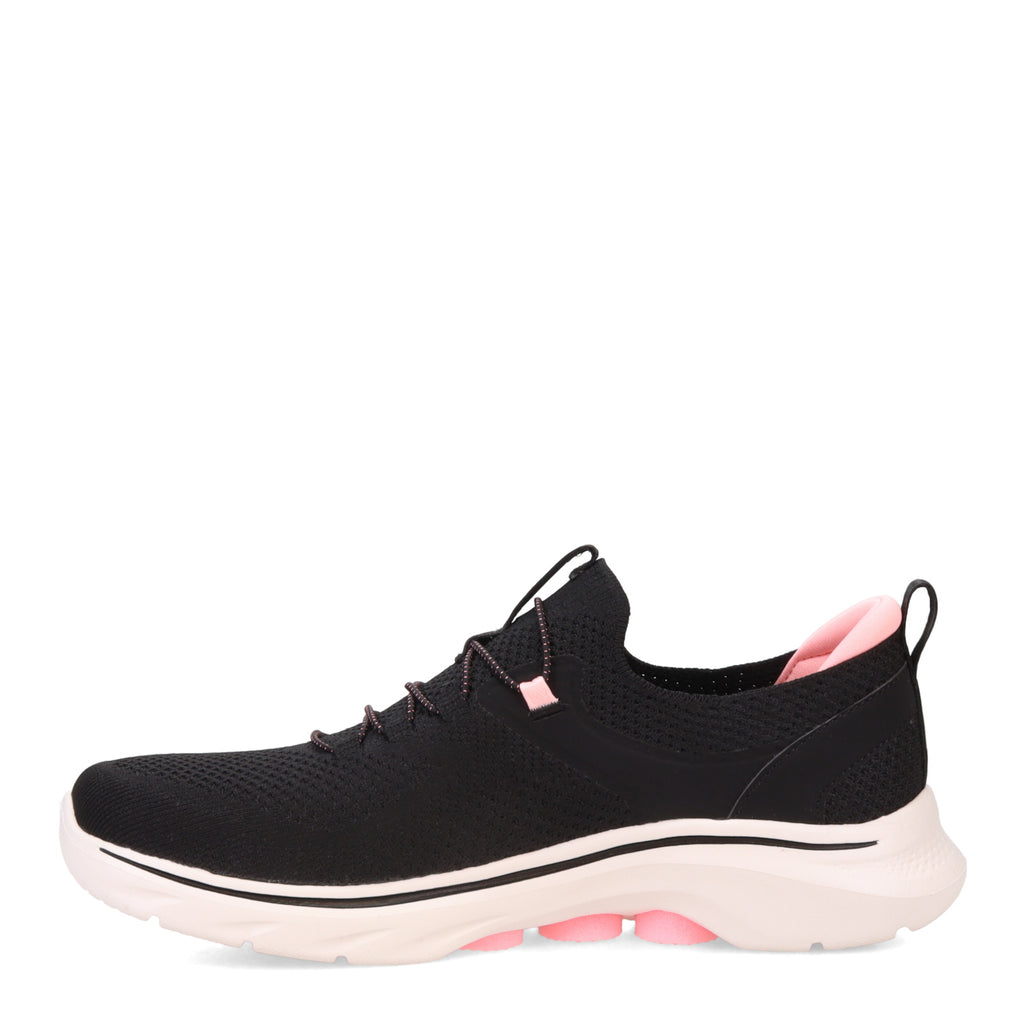 Women's Skechers GO WALK 7 - Abie Sneaker BLACK HOT PINK 125225-BKHP