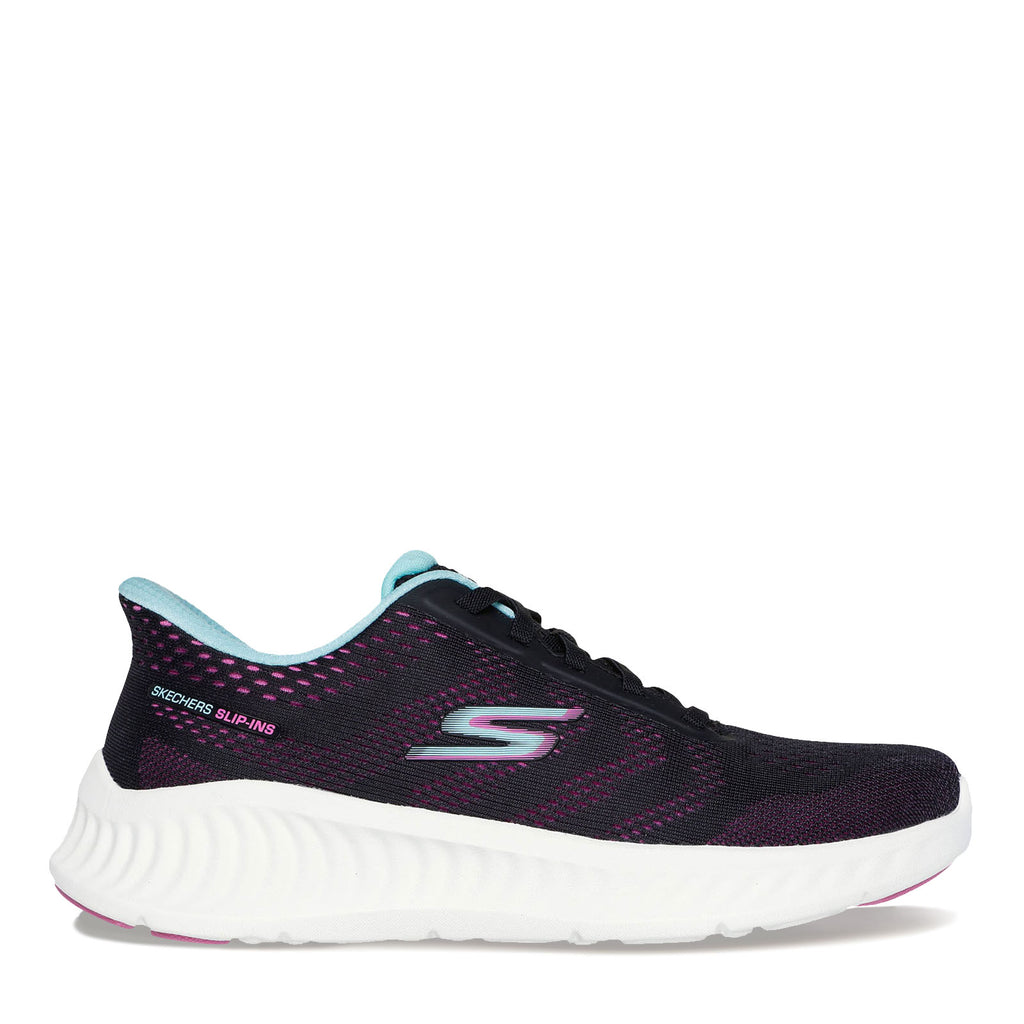 Women's Skechers Slip-ins: GO WALK Now - Khloe Sneaker BLACK / PINK 125643-BKPR