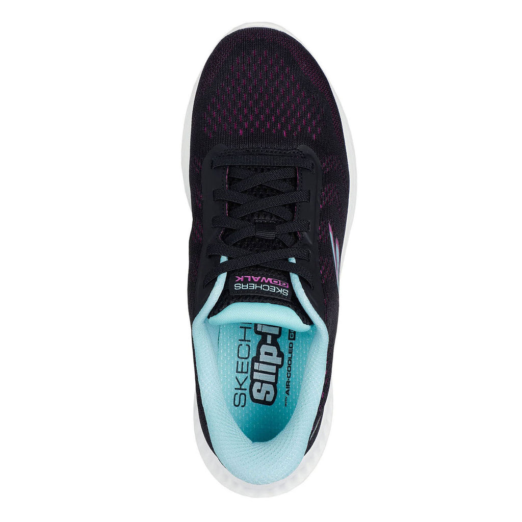 Women's Skechers Slip-ins: GO WALK Now - Khloe Sneaker BLACK / PINK 125643-BKPR