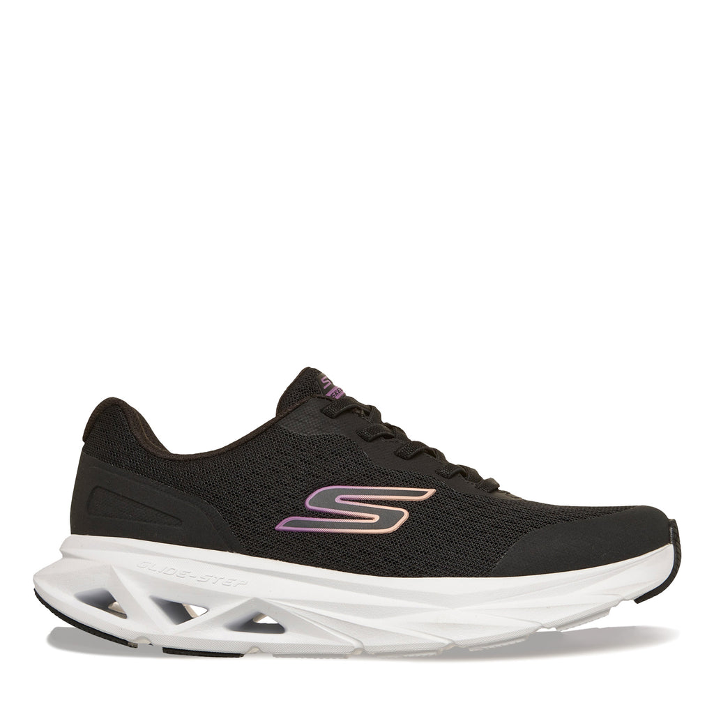 Women's Skechers Glide-Step - Vortex Avalin Sneaker BLACK  WHITE 129826-BKW