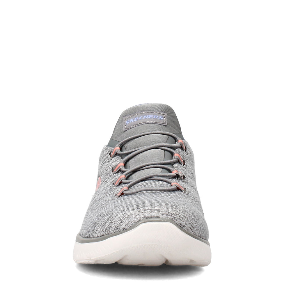 Women's Skechers Summits - Quick Getaway Sneaker - Wide Width GREY BLUE 12983W-GYBL