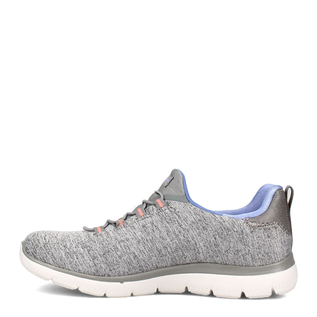 Women's Skechers Summits - Quick Getaway Sneaker - Wide Width GREY BLUE 12983W-GYBL