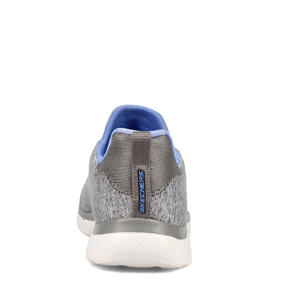 Women's Skechers Summits - Quick Getaway Sneaker - Wide Width GREY BLUE 12983W-GYBL