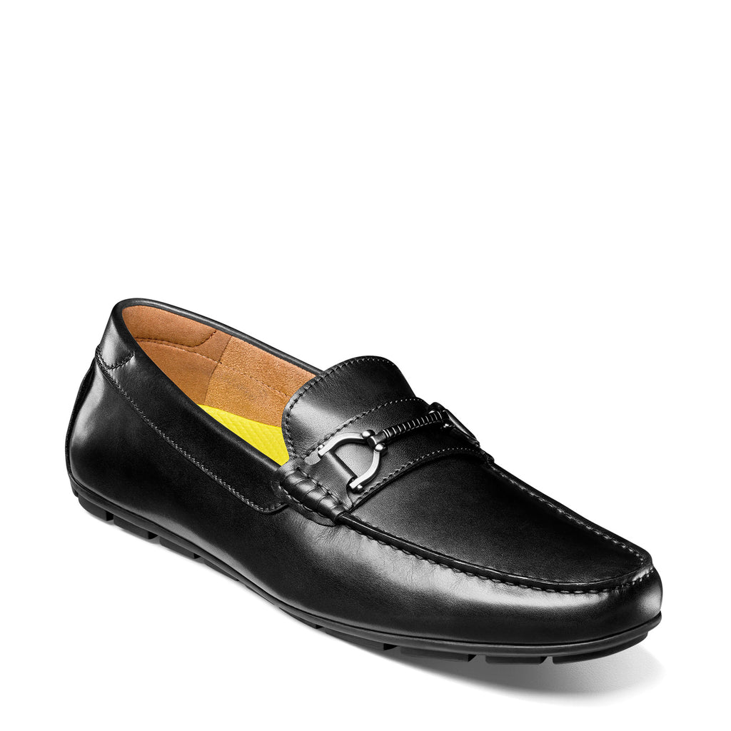 Men's Florsheim Motor Moc Toe Bit Driver BLACK SMOOTH 13410-001