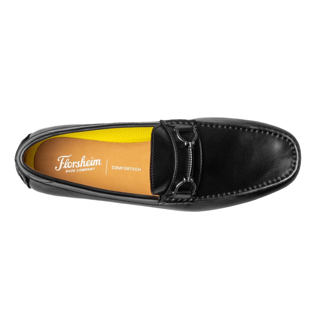 Men's Florsheim Motor Moc Toe Bit Driver BLACK SMOOTH 13410-001