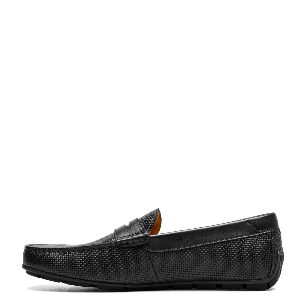 Men's Florsheim Motor Moc Toe Penny Driver BLACK WEAVE PRINT 13411-001