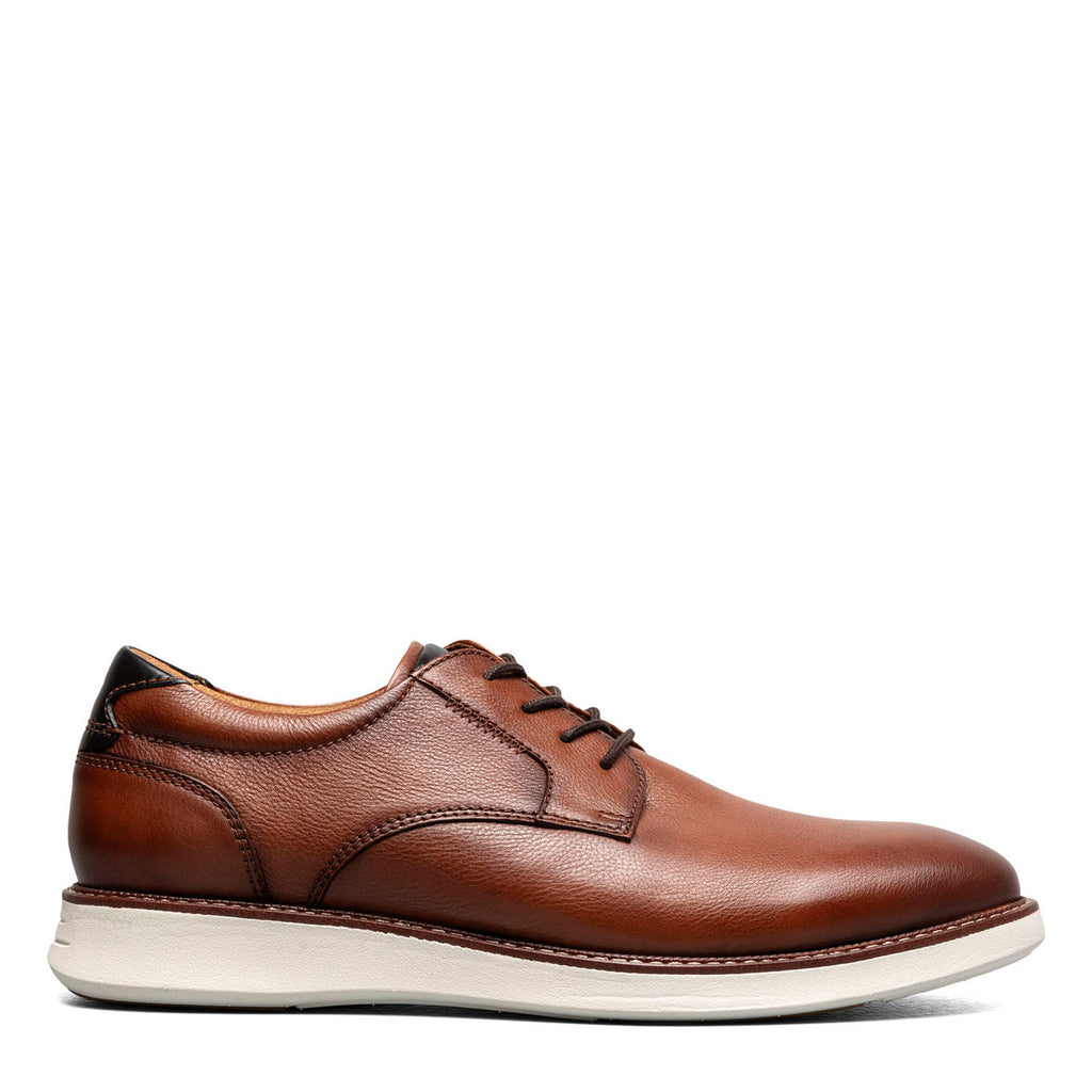Men's Florsheim Launch Plain Toe Oxford Cognac/Navy Smooth w/White Sol 14440-229