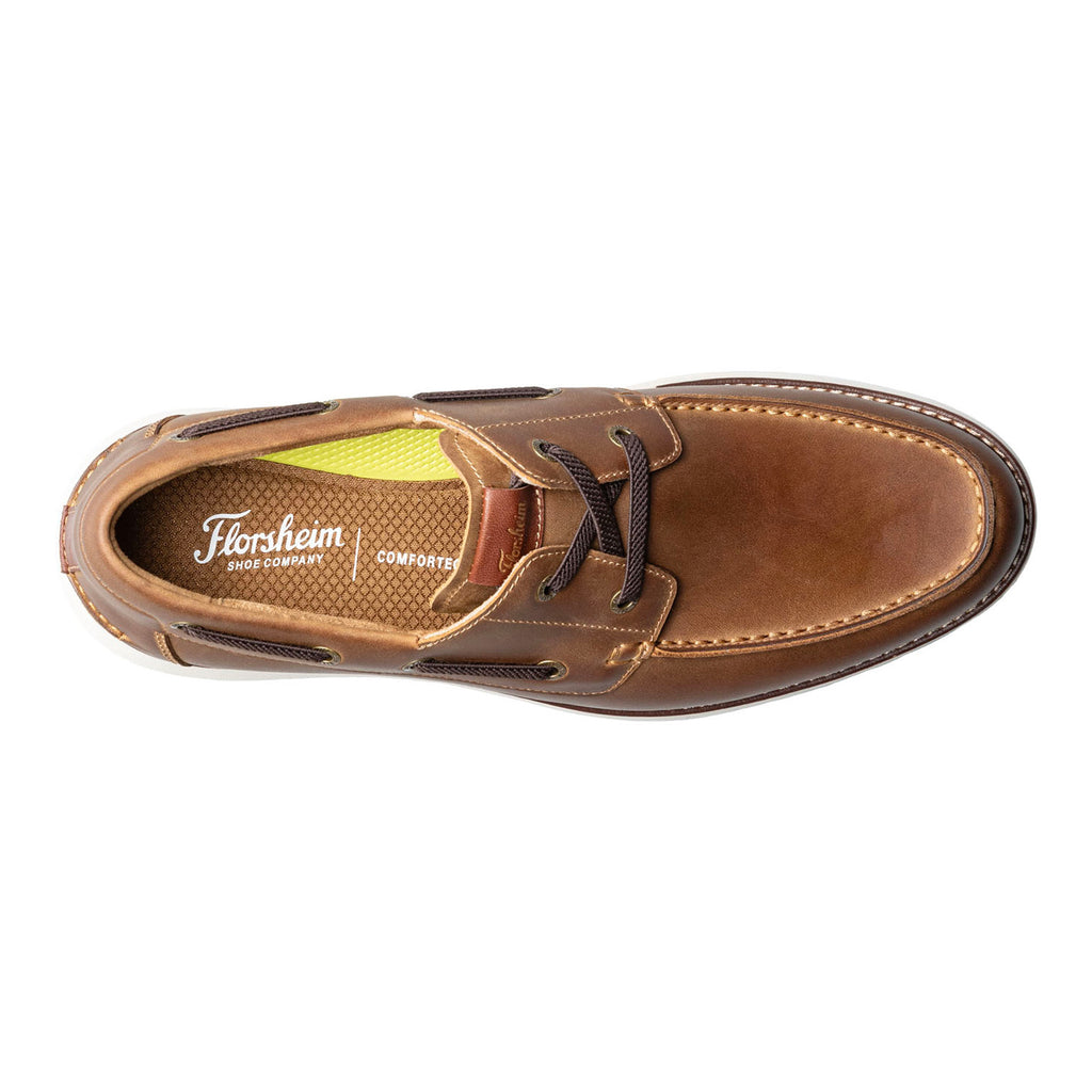Men's Florsheim Launch Moc Toe Boat Shoe BROWN CRAZYHORSE 14458-215