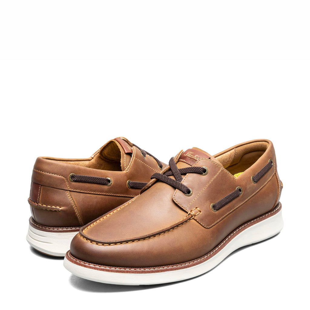 Men's Florsheim Launch Moc Toe Boat Shoe BROWN CRAZYHORSE 14458-215