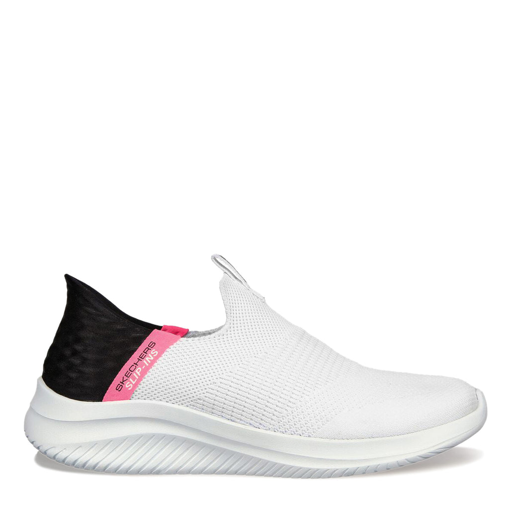 Women's Skechers Slip-Ins Ultra Flex 3.0 Fresh Time Slip-On WHITE 149707-WBK