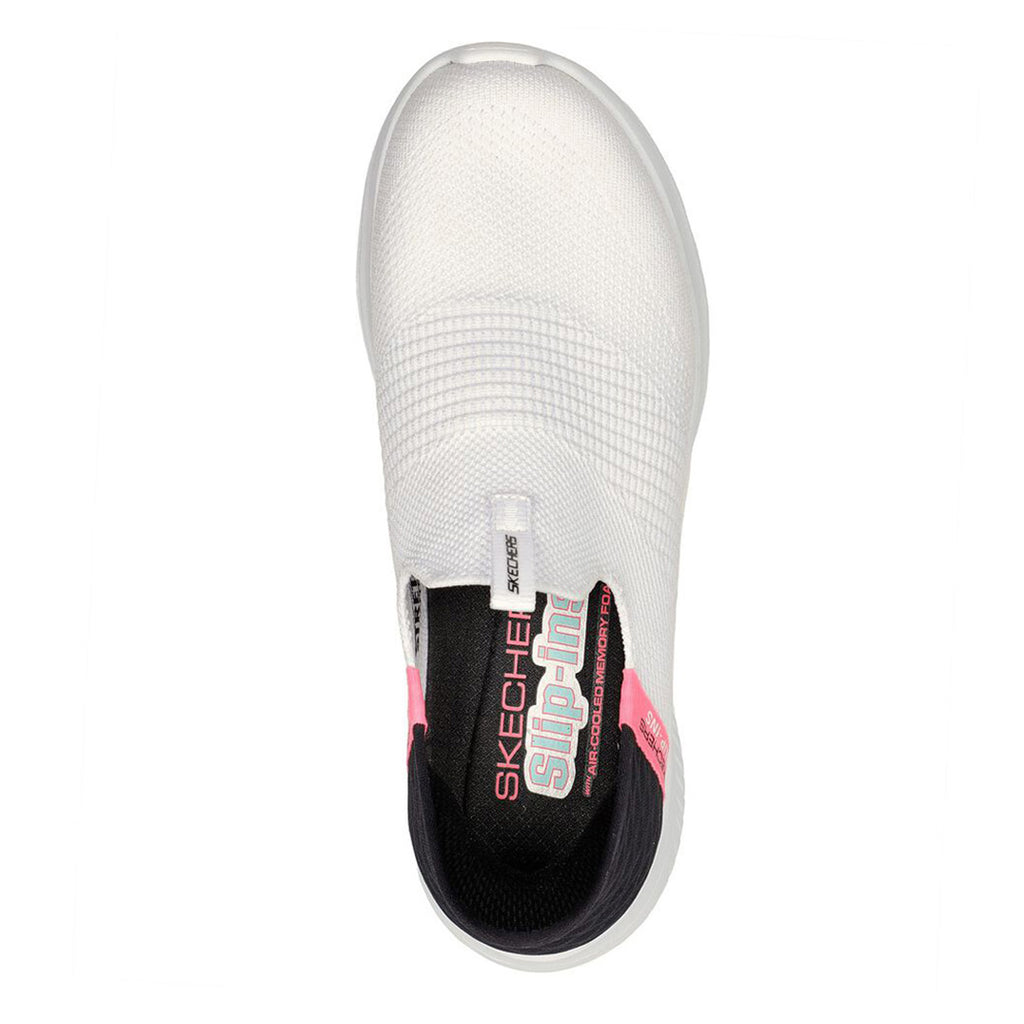 Women's Skechers Slip-Ins Ultra Flex 3.0 Fresh Time Slip-On WHITE 149707-WBK
