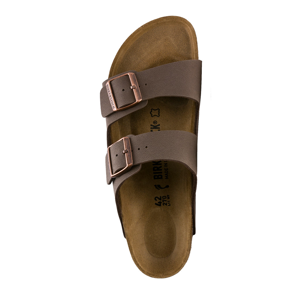 Women's Birkenstock Arizona Birkibuc Sandals - Narrow Fit MOCHA BIRKIBUC 151183 N