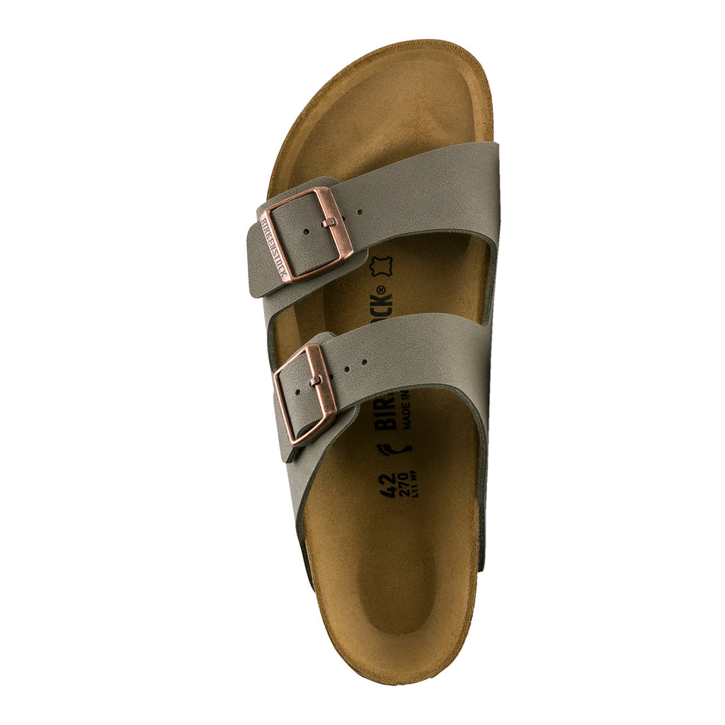 Women's Birkenstock Arizona Birkibuc Sandals - Narrow Fit STONE BIRKIBUC 151213 N