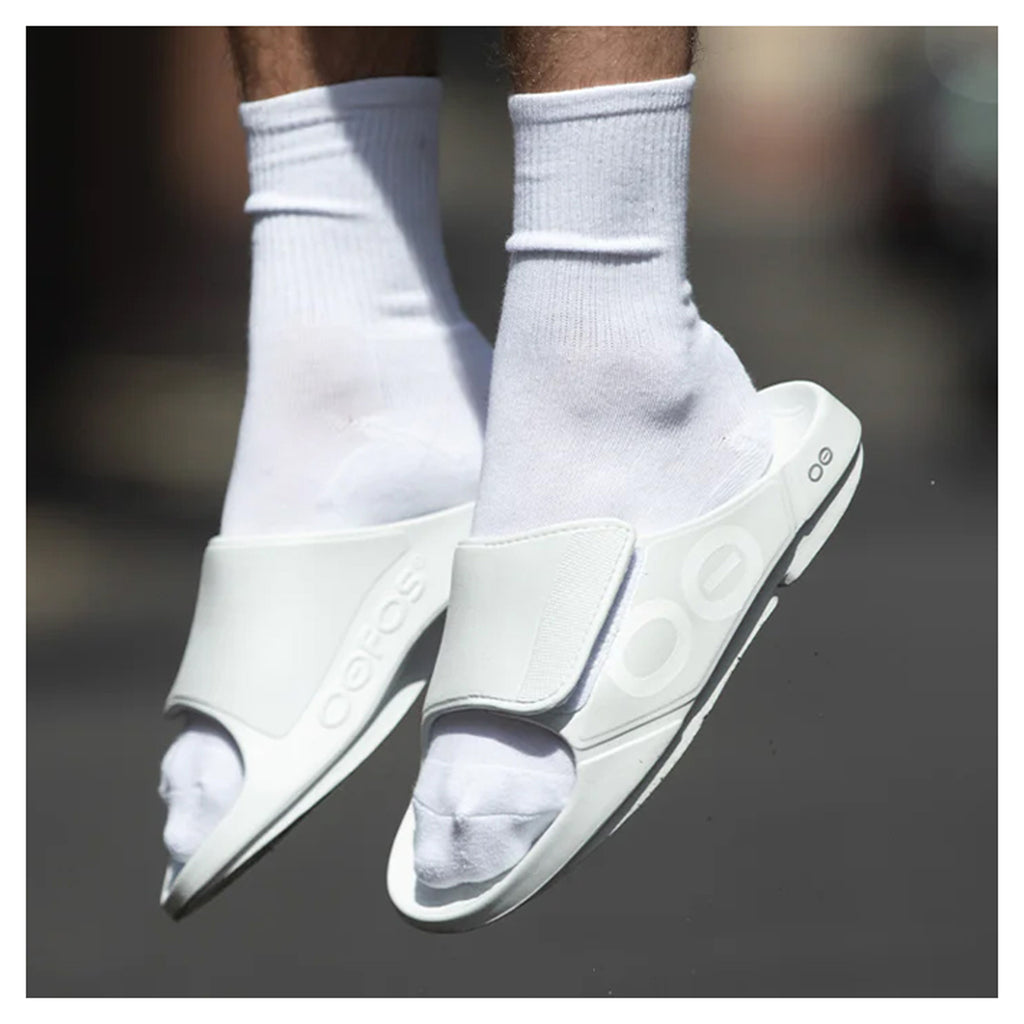 Men's Oofos OOahh Sport Sandal WHITE 1550-WHITE