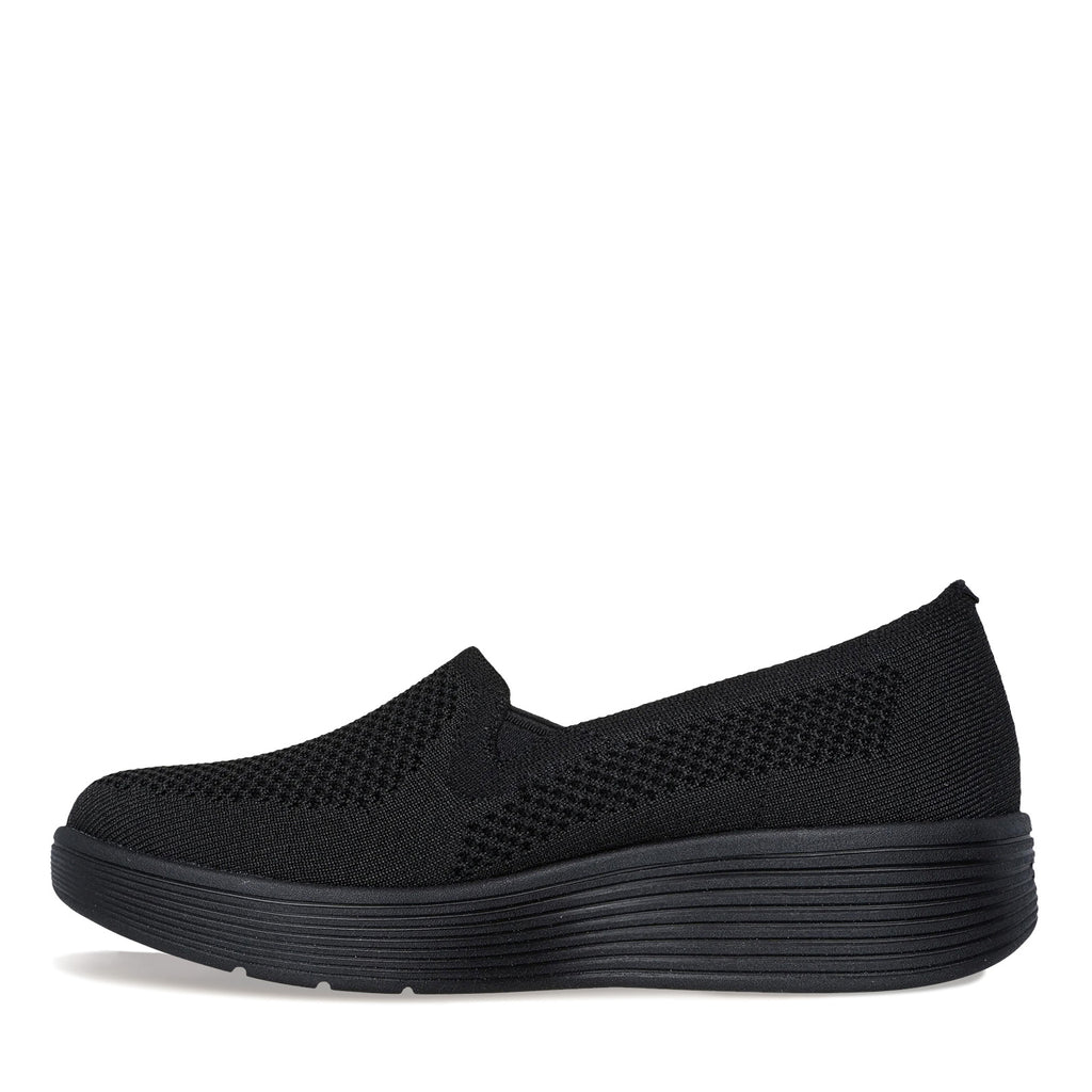 Women's Skechers Relaxed Fit: Arch Fit Laguna - Adore Her Sneaker SOLID BLACK 159089-BBK