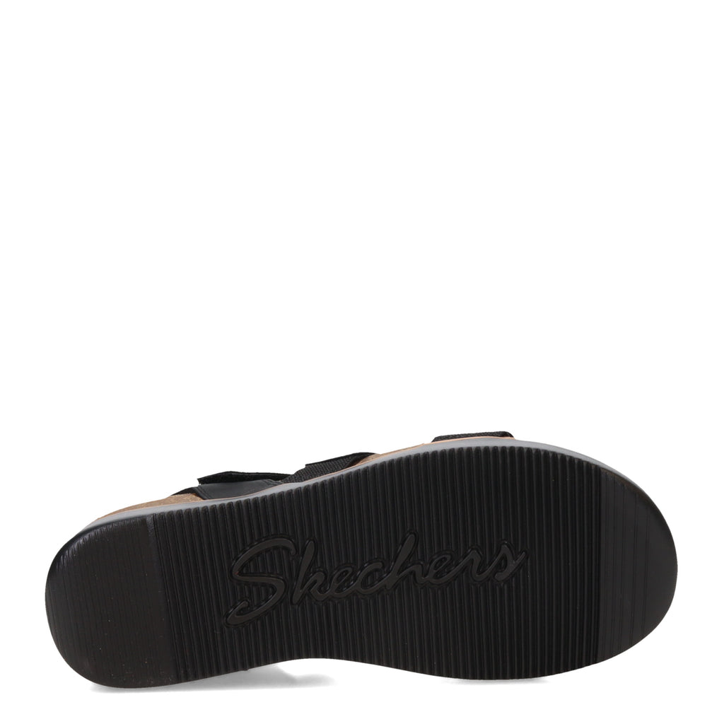 Women's Skechers Lifted Comfort Sandal BLACK 163252-BLK