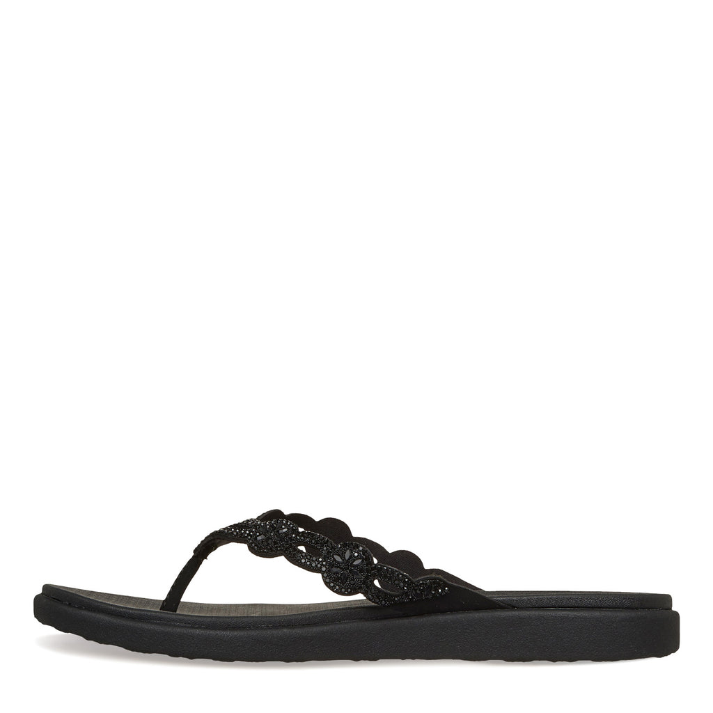 Women's Skechers Meditation Luxe - Dazzling Forever Sandal BLACK 163663-BBK