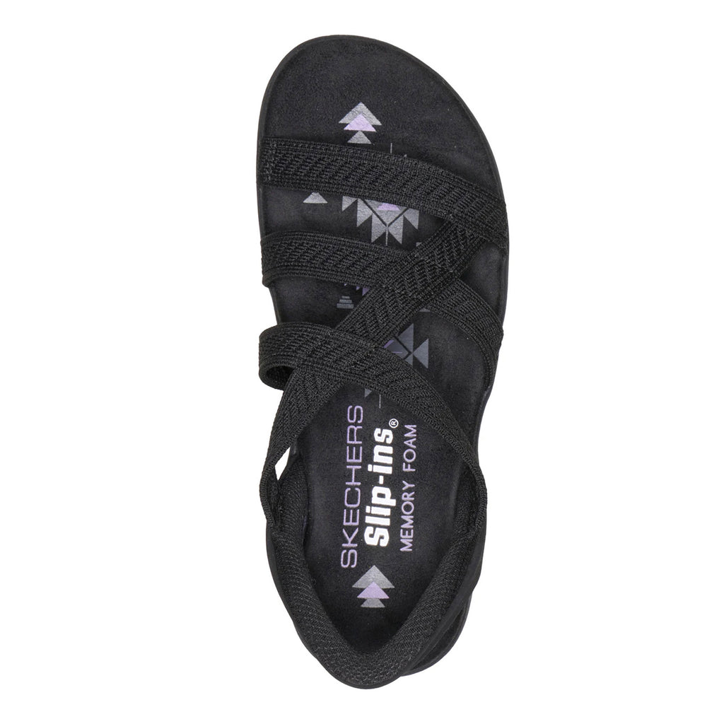 Women's Skechers Slip-ins: Reggae Slim Sandal BLACK 164038-BBK