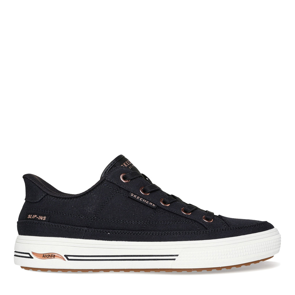 Women's Skechers Slip-ins: Arch Fit Arcade - See Ya There Sneaker BLACK 177197-BLK