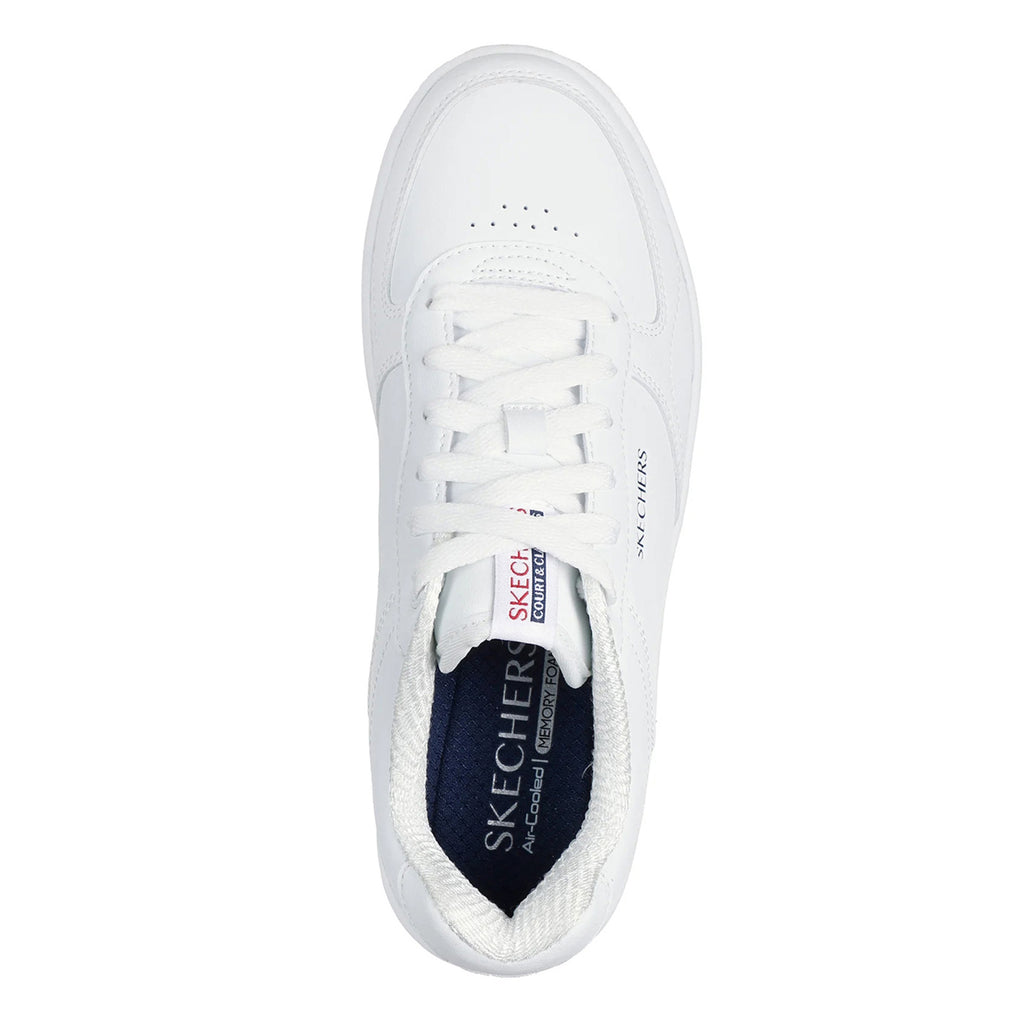 Women's Skechers Sport Court 2.0 - Core Essential Sneaker WHITE NAVY 185160-WNVR