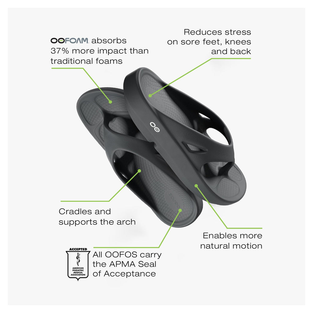 Unisex OOfos OOriginal PLUS Sandal BLACK 2000-BLACK