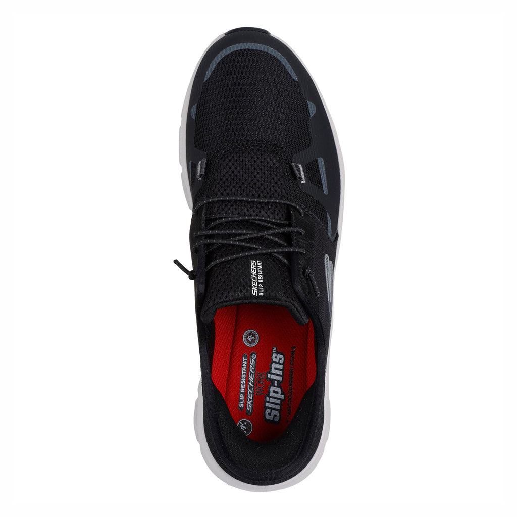 Men's Skechers Slip-ins Work Slip-Resistant: Glide-Step Pro Sneakers BLACK /GREY 200337-BKGY