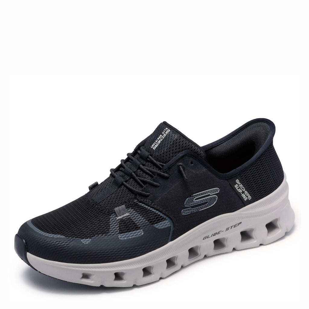 Men's Skechers Slip-ins Work Slip-Resistant: Glide-Step Pro Sneakers BLACK /GREY 200337-BKGY