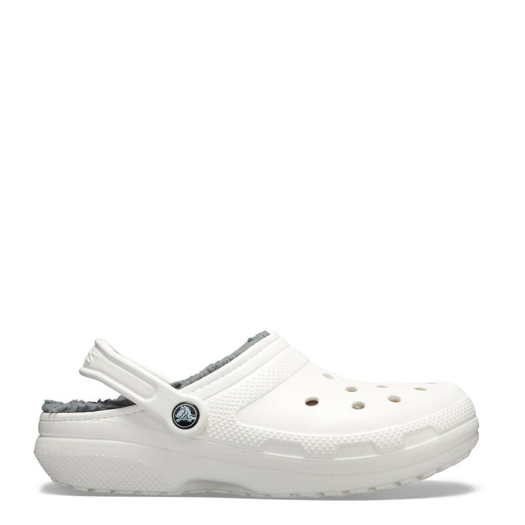 Women's Crocs Classic Lined Clog WHITE/GREY 203591-10M