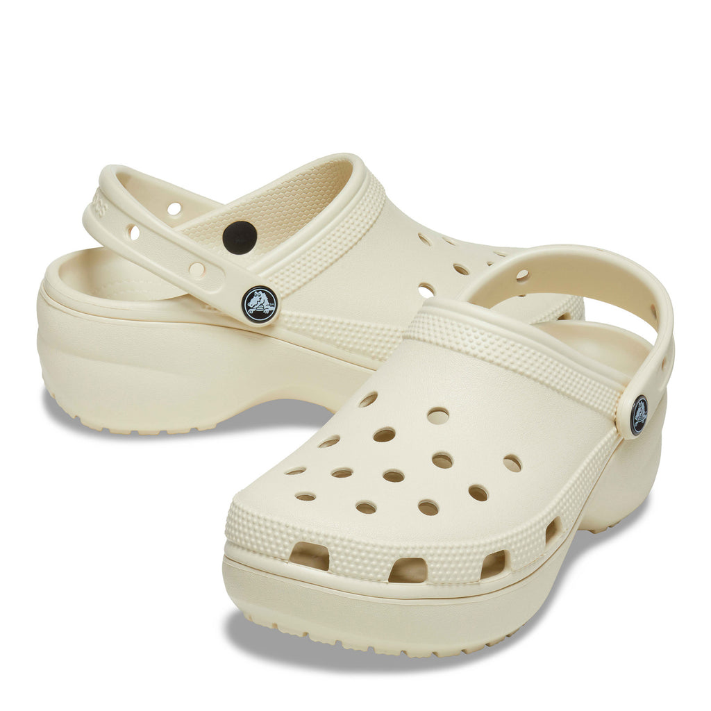 Women's Crocs Classic Platform Clog BONE 206750-2Y2
