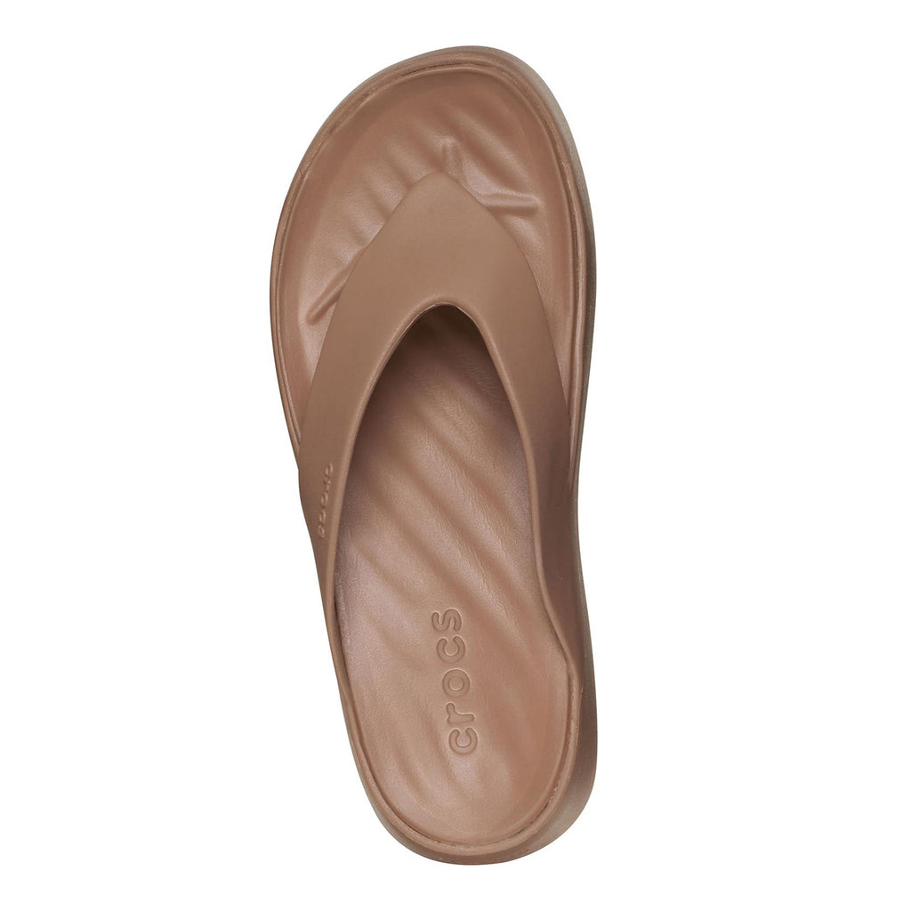 Women's Crocs Getaway Platform Flip Sandal LATTE 209410-2Q9